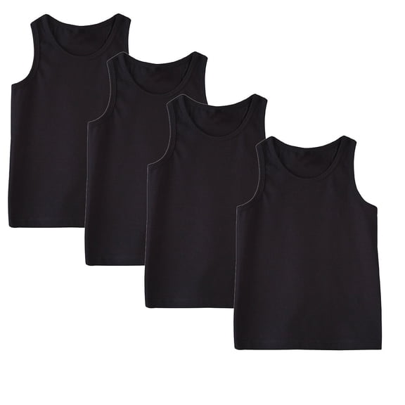 Kids Cotton Tank Top 4 Pk Boys Girls Solid Color Tank Top Children Youth Shirts