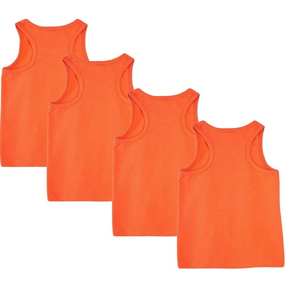 Kids Cotton Tank Top 4 Pk Boys Girls Solid Color Tank Top Children Youth Shirts