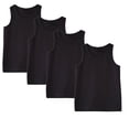 thumbnail image 1 of Kids Cotton Tank Top 4 Pk Boys Girls Solid Color Tank Top Children Youth Shirts, 1 of 3