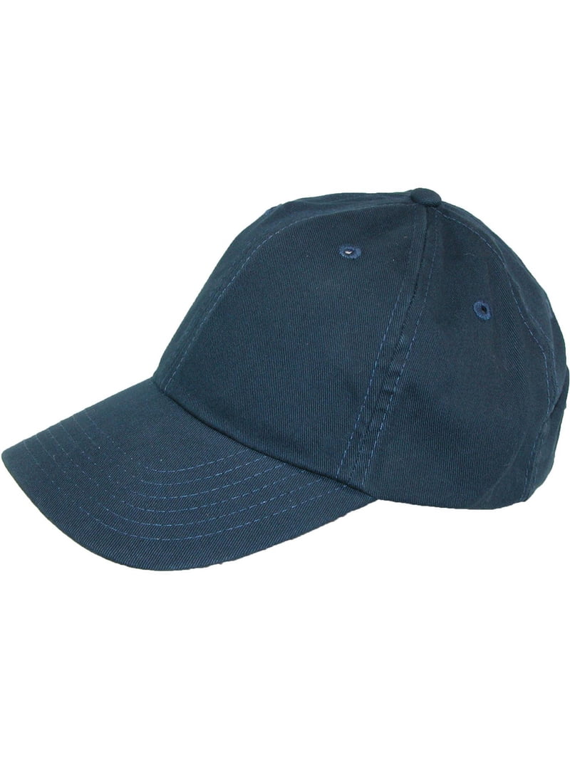 Kids Cotton Twill Solid Color Summer Baseball Cap, Navy Blue