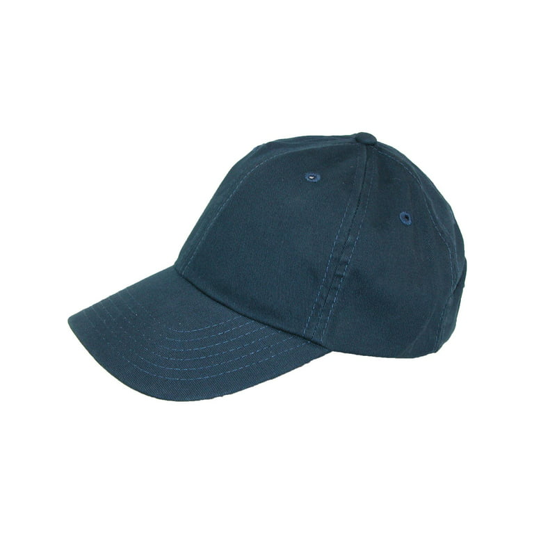 Kids Cotton Twill Solid Color Summer Baseball Cap, Navy Blue