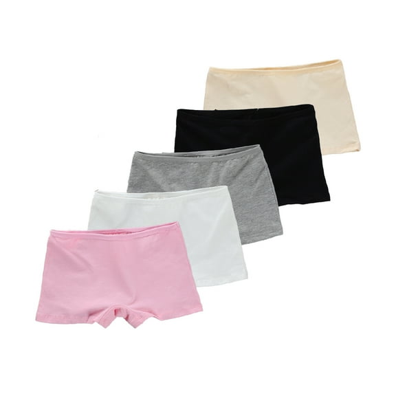 Kids' Cotton Underwear 5 Pack Stretch Cotton Toddler Girl Panties Breathable Comfort Panties Little Girls Underwear Size 8-12