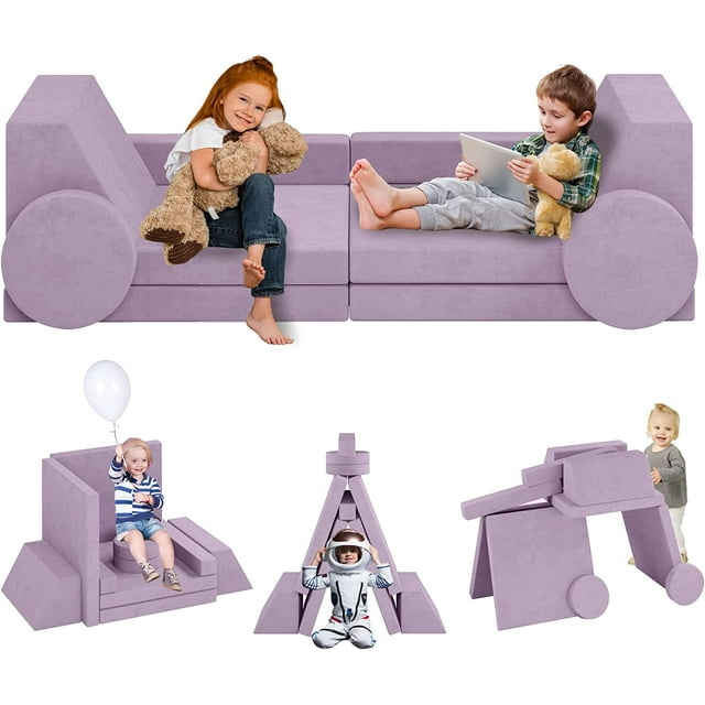 Kids Couch, Linor 10 Pcs Toddler Couch, Baby Kids Sofa Couch for