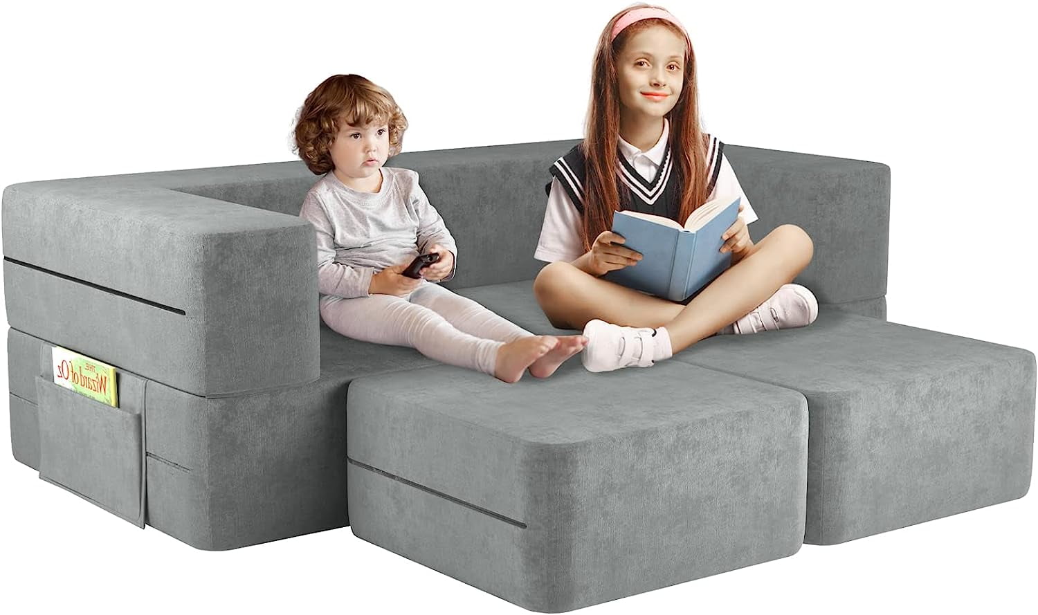 Kids Couch, Linor Toddler Couch Sofa for Kids, Modular Kids Sofa Couch Kids Play Couch with