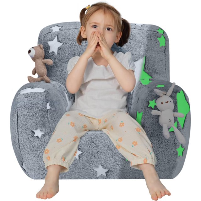 Kids Couch Toddler Sofa Chair, Glow Toddler Couch, Comfy Kids Sofa Bean