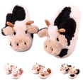 thumbnail image 1 of Kids Cow Slippers Toddler Boys Girls Animal Slippers Youth Fuzzy Slippers Comfy House Slippers Memory Foam Cute Cartoon Soft Non-slip, 1 of 5