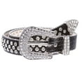 thumbnail image 1 of Kids Cowboy Cowgirl Classic Western Rhinestone Bling Studded Diamond Leather Belt, 1 of 3