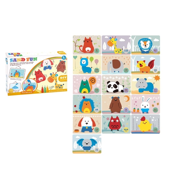 Kids Craft Sand Art Kits Creative Handmade Sand Painting Crafting Set for Children Practical Child Educational Toy