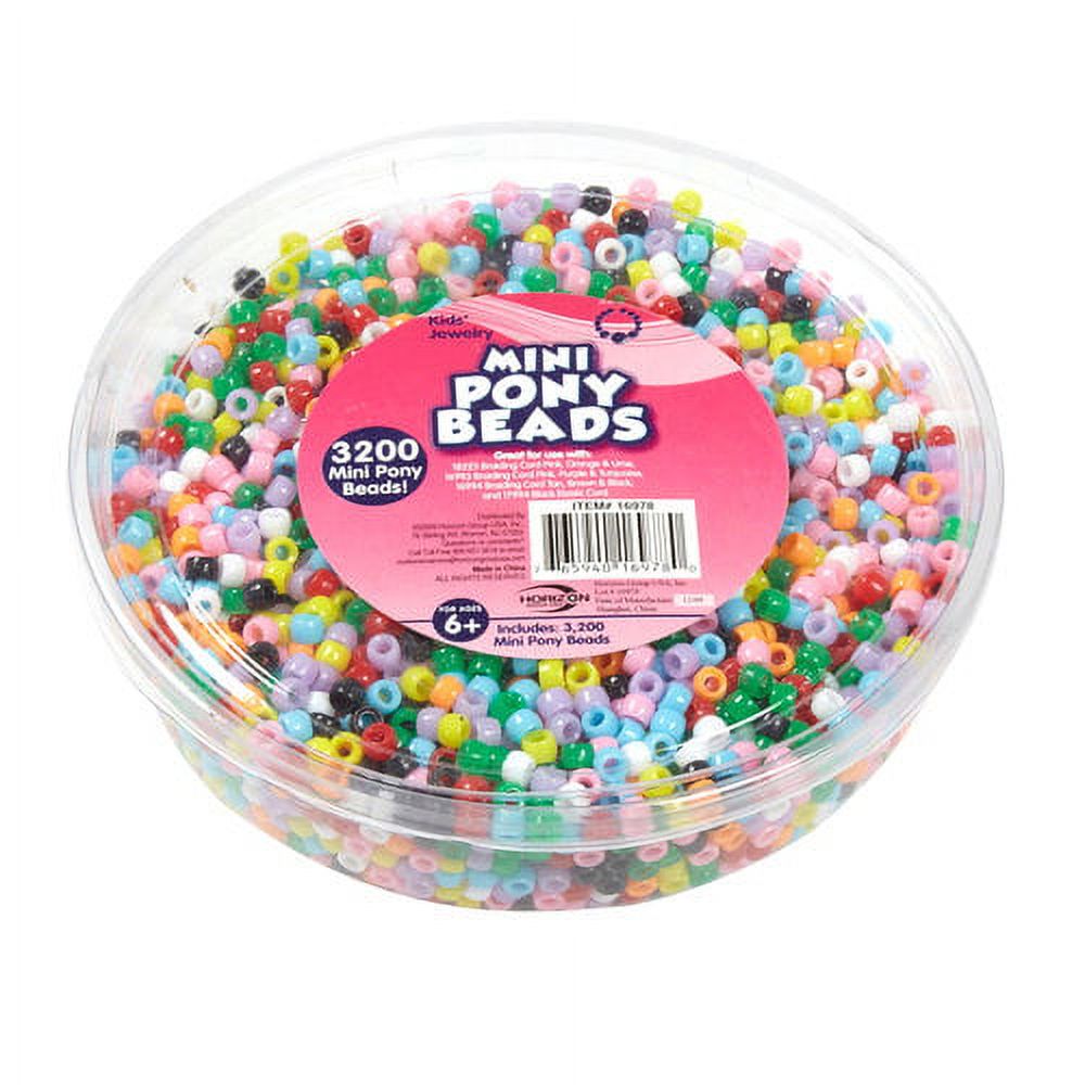 Kids Craft Small Plastic Pony Multi-Color Beads, 1 Each - image 1 of 1