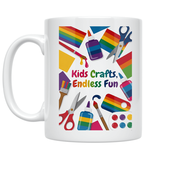 Kids Crafts, Endless Fun - Kids DIY Project Enthusiast - 11 oz Ceramic Coffee Mug