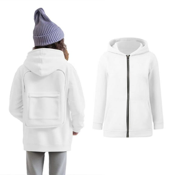 Kids Creative Hoodies Back Pack Hoodie Zip up Hoodies Girls Casual Long Sleeve Classic Hoodie 8-9 Years Girl Clothes Preppy Clothes