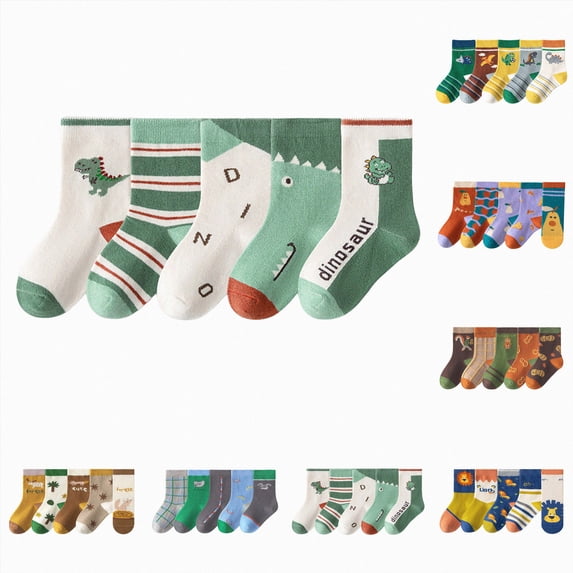 Kids Crew Socks Boys Girls Socks Casual Dress Cotton Socks for Kids Cute Socks 2T 3T 4T 5T 6T 7T 8T 9T 10T 11T 12T Kids,Multipack