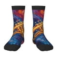 thumbnail image 1 of Kids Crew Socks Novelty Casual Funny Socks for 6-10 Years Old , Trumpet Music Psychedelic, 1 of 5