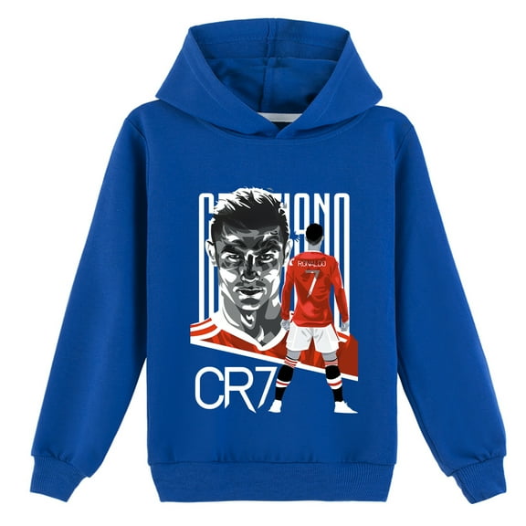 Kids Cristiano Ronaldo Hoodie, Long Sleeve Pullover, Girls Boys, Daily Clothing