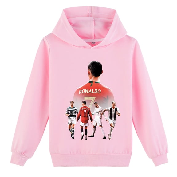 Kids Cristiano Ronaldo Pullover Hoodie, Long Sleeve, Girls Boys, Casual Clothing