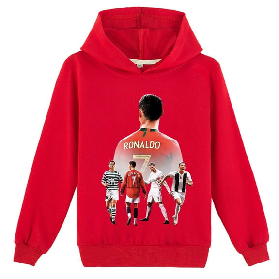 Kids Cristiano Ronaldo Pullover Hoodie, Long Sleeve, Girls Boys, Casual Clothing