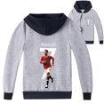 thumbnail image 1 of Kids Cristiano Ronaldo Zipper Outerwear Hooded Jacket Sweatshirt Fall Hoodies Boys Girls Tops Jacket Clothings, 1 of 6