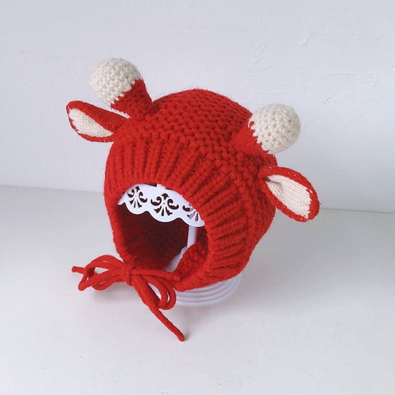 Kids Crochet Knitted Beanie Baby Hat Cute Frog Cartoon Winter Warmer Cap with Big Eyes for Baby Toddler Boys Girls