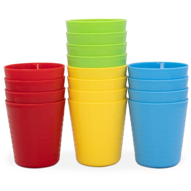 Kids Cups Set of 16 Kids Drinking Cups Kitchen Set Of Cups Colorful