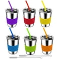 Kids Cups with Straws and Lids, 12oz Spill Proof Toddle Straw Cups with