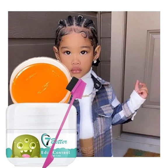 Kids Curly Edge Control Edge Control Wax Strong Hold Non-greasy Edge Smoother Shining and Conditioning Hair Gel Extra Hold All Hair Types Styling Gel Great for Smooth Edges Extra Hold