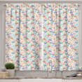 thumbnail image 1 of Kids Curtains 2 Panels Set, Colorful Cartoon Pattern with Baby Elements Clothes Toys and Sweet Childhood Theme, Window Drapes for Living Room Bedroom, 55W X 39L Inches, Multicolor, by Ambesonne, 1 of 3