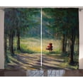 thumbnail image 1 of Ambesonne Fantasy Curtains 2 Panel Set, Story Forest, 108" x 96", Multicolor, 1 of 3