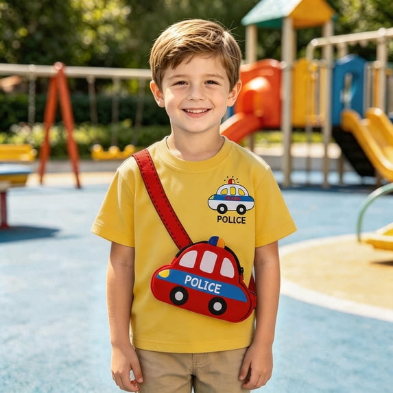 Kids Cute 3D Cartoon Pocket Pullover Sweatshirt Cute Casual Crew Neck Sweatshirt Girls Boys Funny Graphic Novelty Shirts with Bag