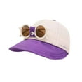 thumbnail image 1 of Kids Cute Baseball Cap with Sunglasses Decoration Outdoor Breathable Hat with Extended Brim for kid 0-3 Years, 1 of 5