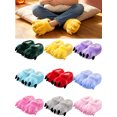thumbnail image 1 of Kids Cute Claw Slippers Winter Solid Color Thickened Fleece, 1 of 7