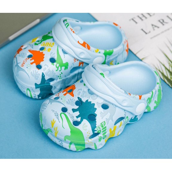 Kids Cute Clogs Cartoon Garden Shoes Boys Girls Slides Slippers Indoor Outdoor Children Water Shower Beach Pool Sandals