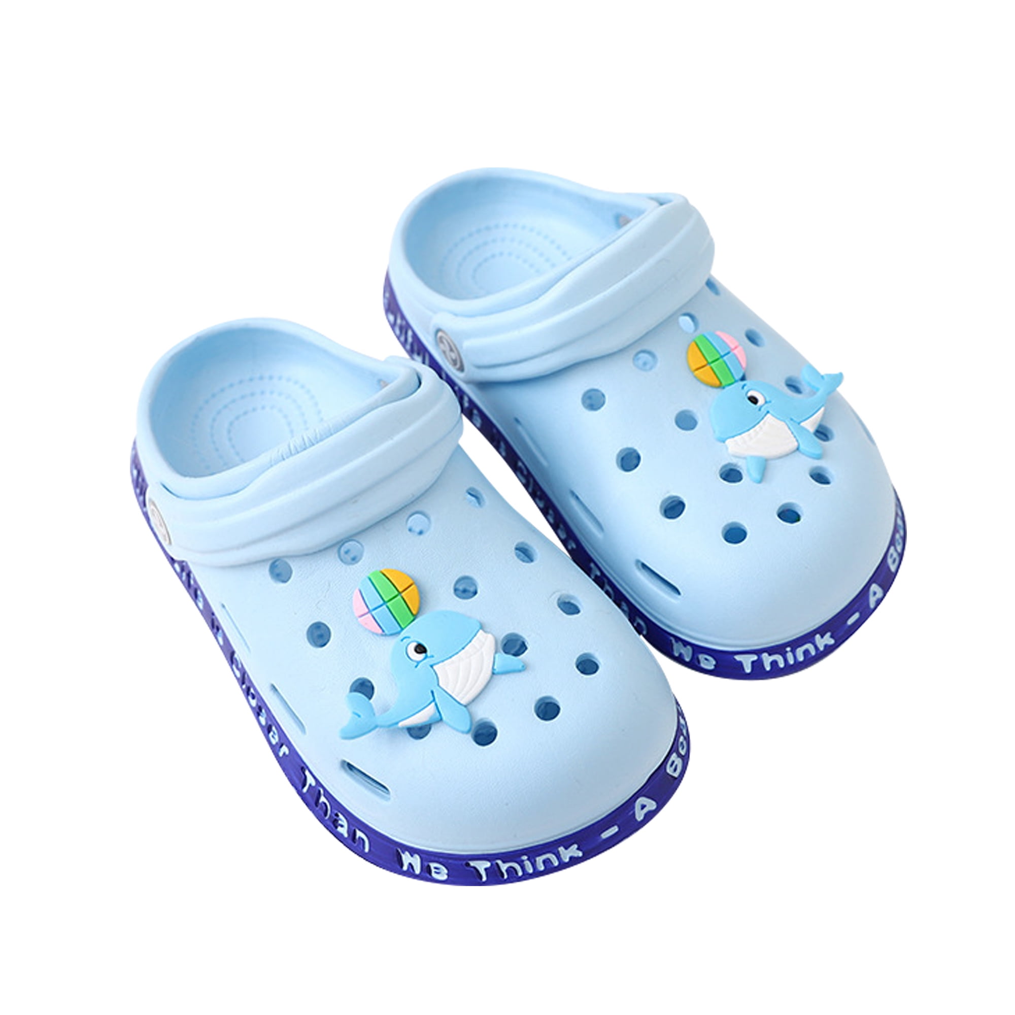 Dripdrop Girls Comfort Clogs Kids Slip On Garden Shoes Boys Lightweight Beach Pool Slide Sandals Shower Slipper Green Dinosaur 5 Toddler