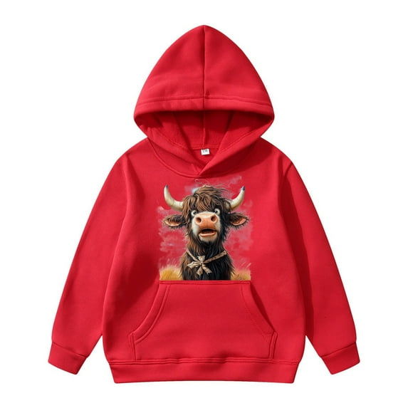Huowey Kids Cute Cow Comfortable Breathable Hoodie