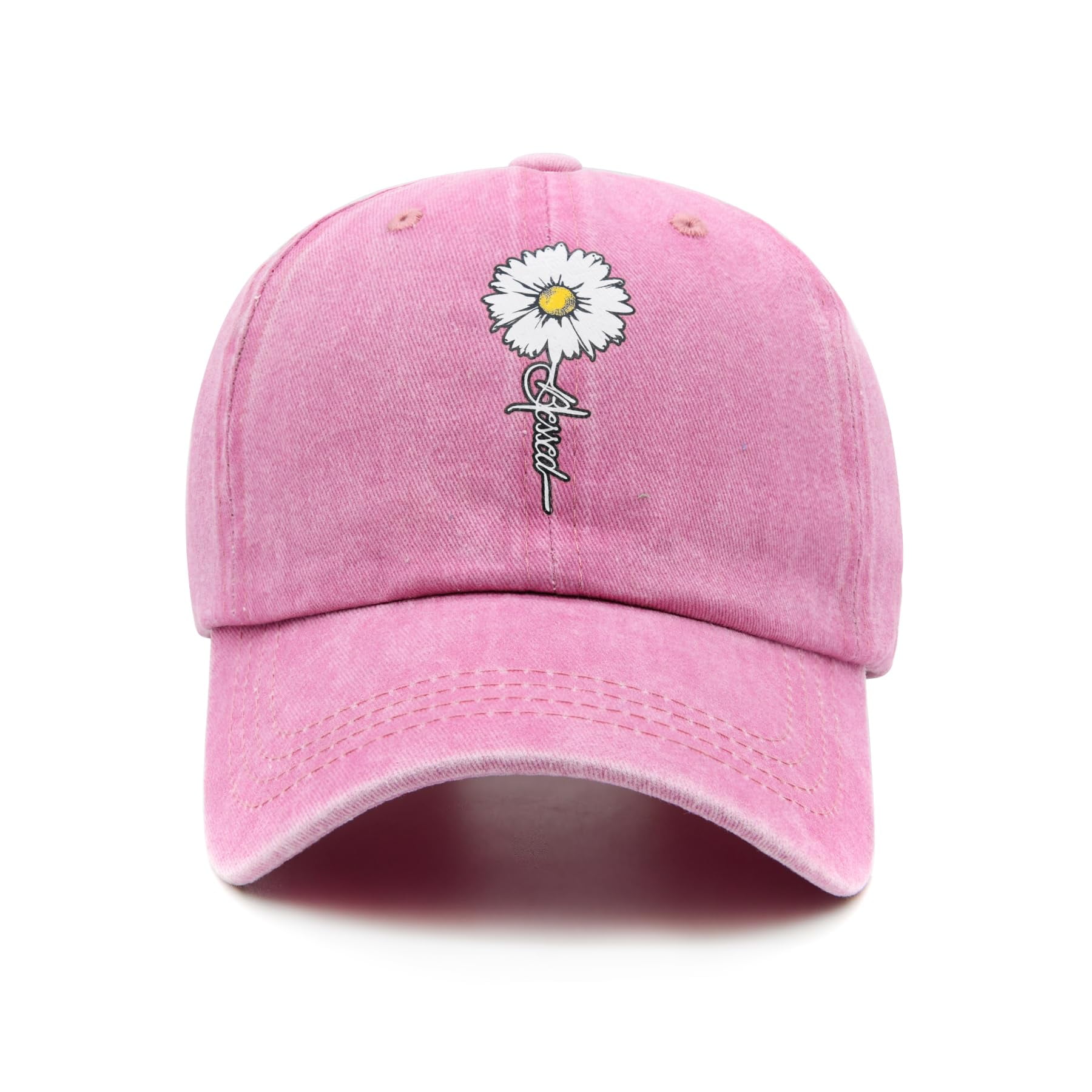 キャップ DAISY SYNDROME DAISY LOVE IS NEXT DOOR BALL CAP pink 0DS23SC DALIX Daisy Flower Hat Womens Floral Baseball Cap in Beige
