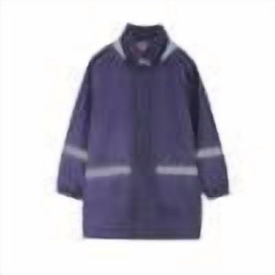 Kids Cute Hooded Mid-Length Raincoat Jacket, Waterproof Light Outerwear With Side Pockets for Rainy Season Unisex Boys Girls Daily Wear Navy 3-4 Years