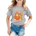 thumbnail image 1 of Kids Cute Monkey Cartoon Print T Shirt Graphic Tee for Girls and Boys Casual Comfortable Top, 1 of 3