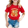 thumbnail image 1 of Kids Cute Monkey Cartoon Print T Shirt Graphic Tee for Girls and Boys Casual Comfortable Top, 1 of 4