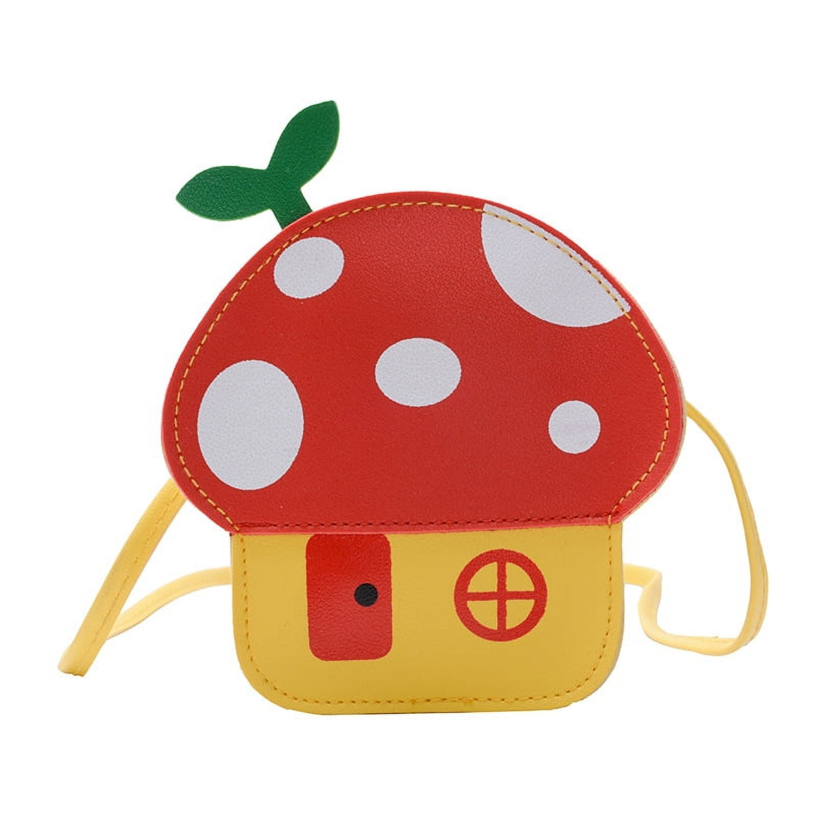 Kids Cute Purse Mushroom Crossbody Bag Little Girl Crossbody Purse