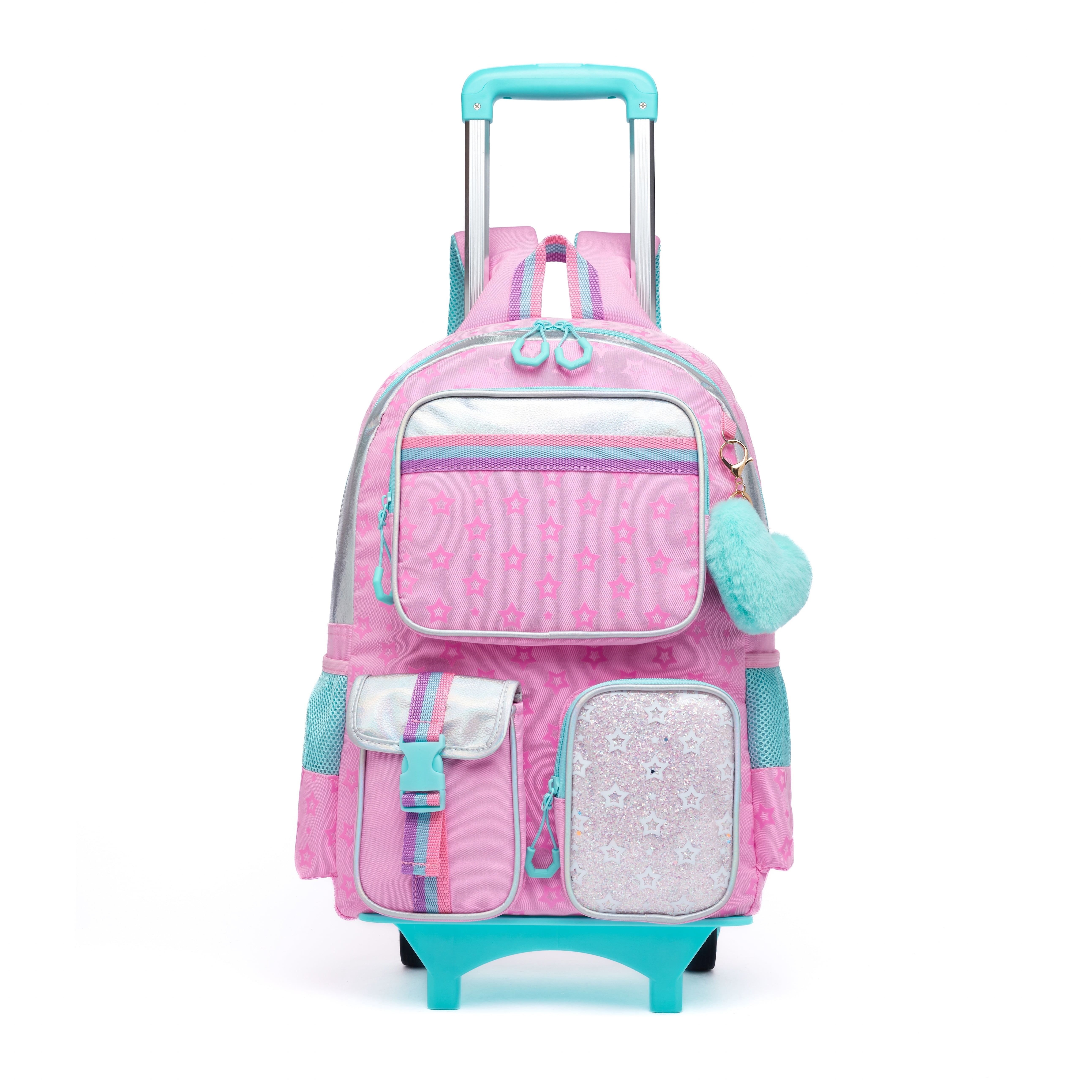 Kids Cute Rolling Backpacks for Girls Trolley School Bags Roller Backpack with Wheels Carry-on Travel Luggage Kids Cute Rolling Backpacks for Girls Trolley School Bags Roller Backpack with Wheels Carry-on Travel Luggage
