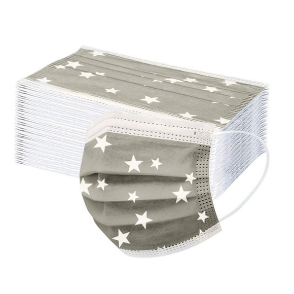Kids Cute Stars Printing Mask Disposable Face Cover Mask Industrial 3-Ply Ear Loop Mask