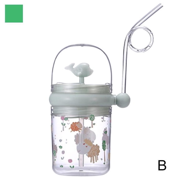 Kids Cute-Water-Cups-Whale-Water-Spray-Cup-Baby-Feeding-Straw-Outdoor Nice G6A8