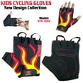 thumbnail image 1 of Kids Cycling Gloves - Boys & Girls Half Finger Gloves With Gel Padding Non-Slip Breathable BMX Mountain Bike Scooter Riding Gloves BTR-1062-4XS (Age 3-4 Year), 1 of 6