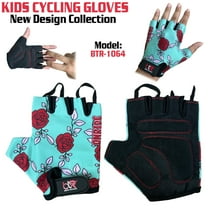 Kids Cycling Gloves - Boys & Girls Half Finger Gloves With Gel Padding Non-Slip Breathable BMX Mountain Bike Scooter Riding Gloves BTR-1064-4XS (Age 3-4 Year)