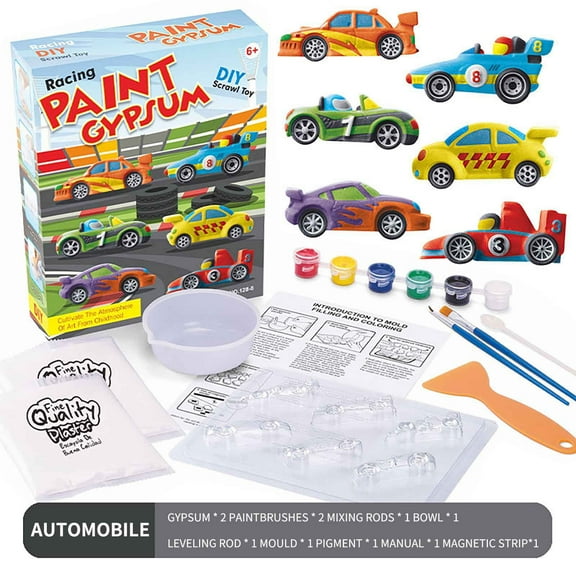 Kids DIY Painting Plaster Kit-Holiday Gift for Children to Cultivate Creativity & Hands-On Skills