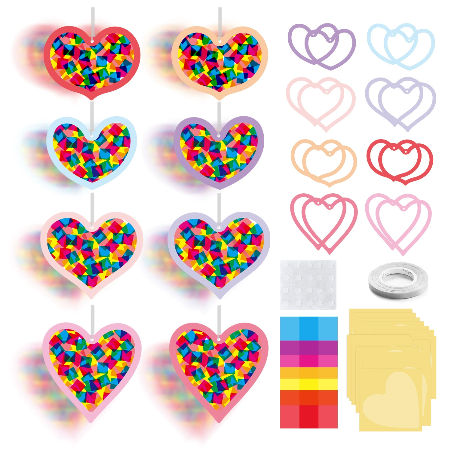 Paper Cut Window Kids DIY Paper Cut Window Art Kit, Creative Color Paper Cuttings Games ...