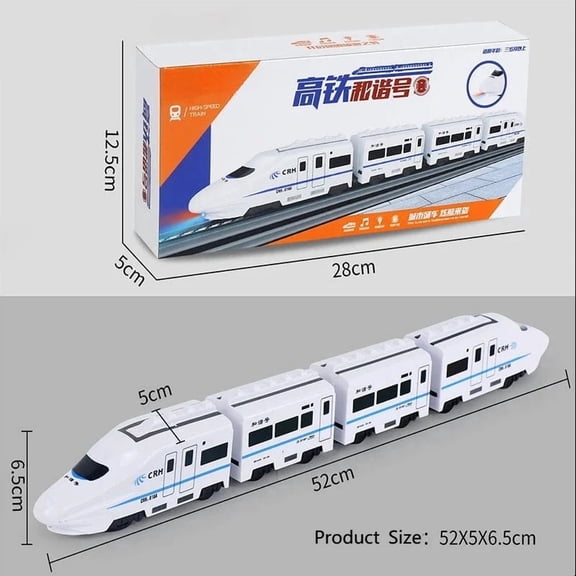 Kids DIY Simulation High Speed Railway Train Toy Car Electric Sound Light Model Train Educational Toys for Boys s Gift