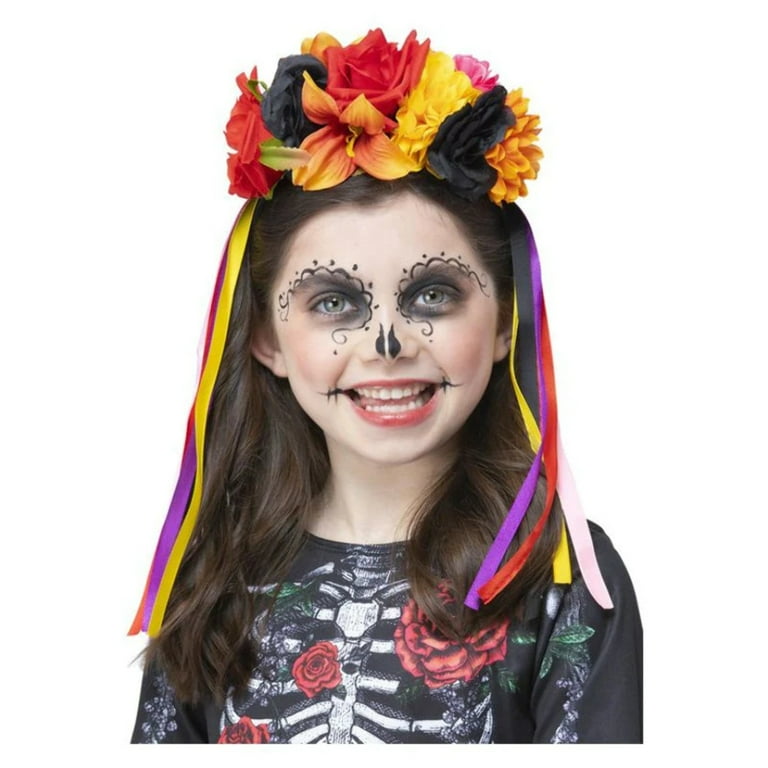 Kids DOTD Colourful Rose Headband Child Multi Pink Kids DOTD Colourful Rose Headband Child Multi Pink