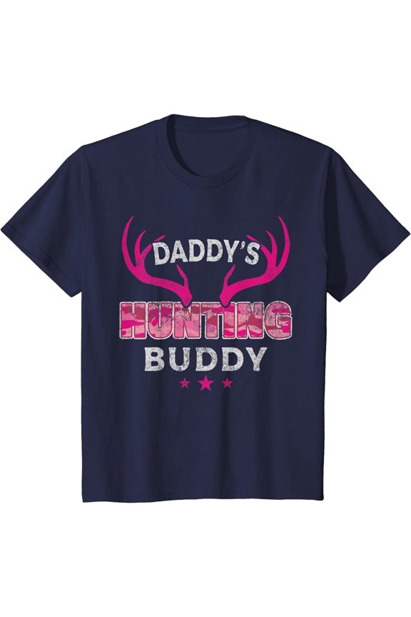Kids Daddy's Hunting Buddy Funny Camo Daughter Future Hunter T-Shirt