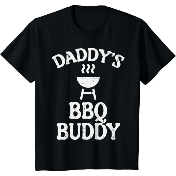 Kids Daddys Bbq Buddy Cute Barbecue Family Match Boys Girls Kids T-Shirt