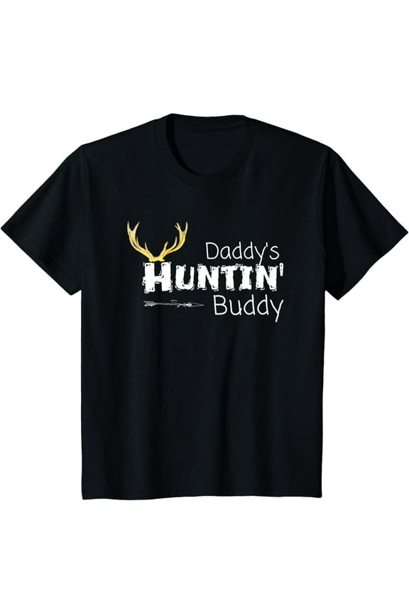 Kids Daddys Hunting Buddy Clothes Boy Girl Toddler Deer Hunter T-Shirt